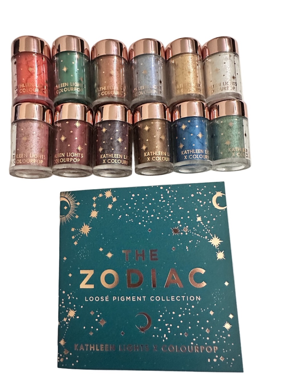 Kathleen Lights x Colourpop The Zodiac Loose Pigment Collection 12 Shades + Book